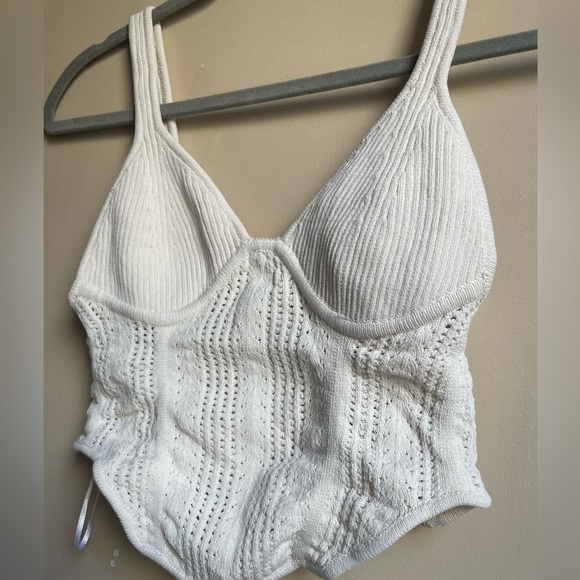 NWOT GARAGE bralette ribbed crop top super cute size L boho festival - Picture 3 of 7
